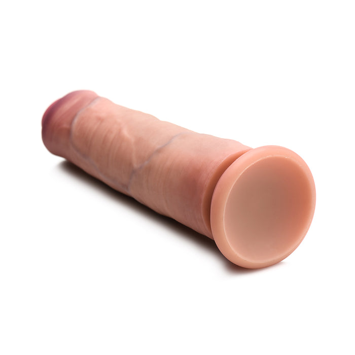 Jock Uncut 8.5 in. Dual Density Silicone Dildo Light