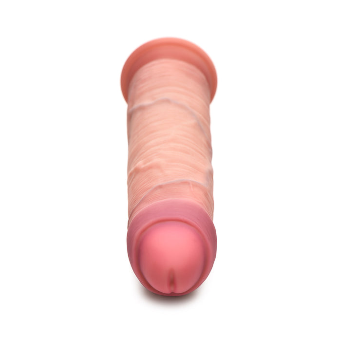 Jock Uncut 8.5 in. Dual Density Silicone Dildo Light