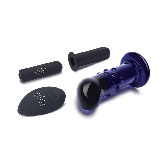 Glas 4 in. Rechargeable Remote-Controlled Vibrating Dotted G-Spot/P-Spot Plug